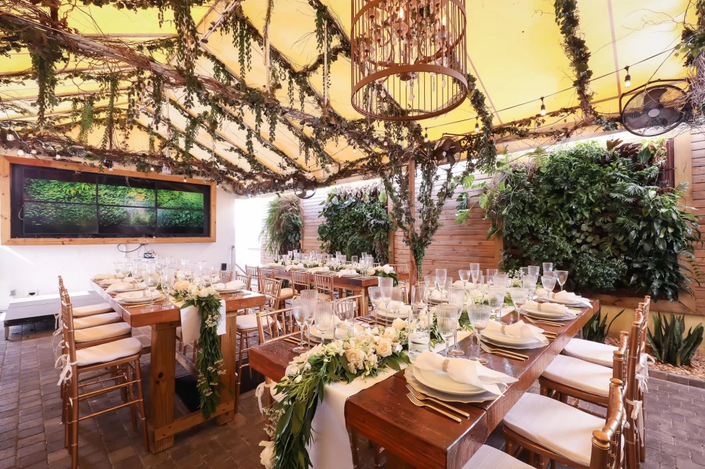 Outdoor white wedding with Damn Good Events