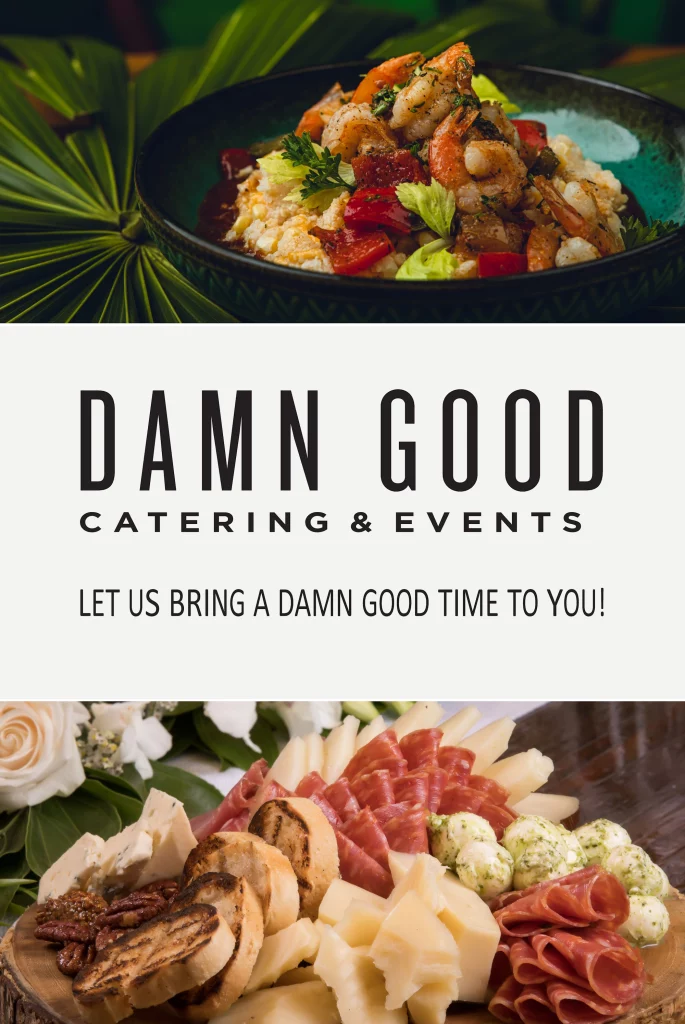 Damn Good Catering & Events logo and banner